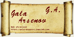 Gala Arsenov vizit kartica